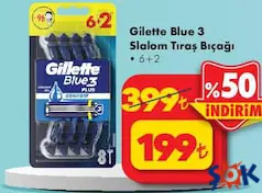 GİLLETTE BLUE 3 SLALOM TIRAŞ BIÇAĞI 8'Lİ indirimli fiyat GİLLETTE BLUE 3 SLALOM TIRAŞ BIÇAĞI 8'Lİ fiyat ve kampanya bilgisi